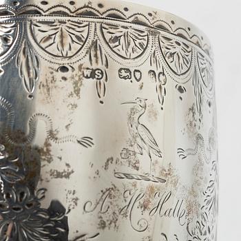 A British silver prize cup, mark of William Stocker, London, 1861.