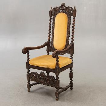 A Baroque style armchair later part of the 19th century.