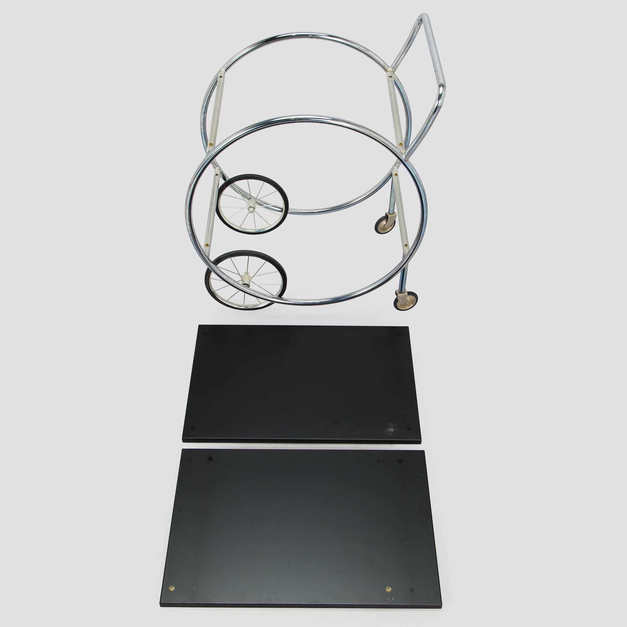 Serving trolley, functionalist style, 2000s.