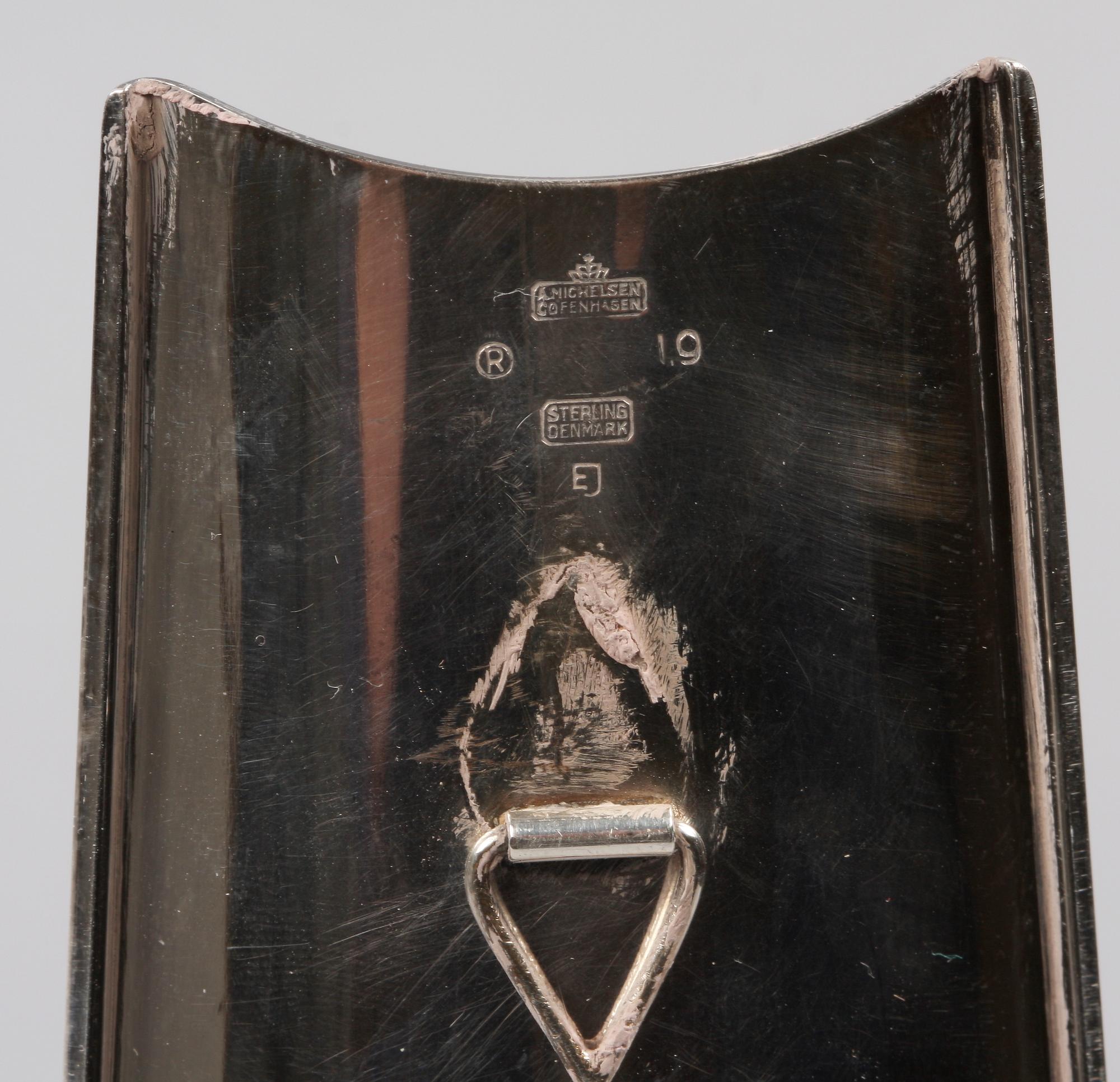 VÄGGLJUSSTAKE, silver. Michelsen, Danmark.1900-tal.