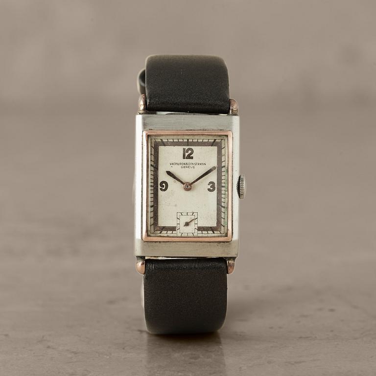 VACHERON & CONSTANTIN, Genève, "Art Deco", armbandsur, 22 x 30 (37) mm,