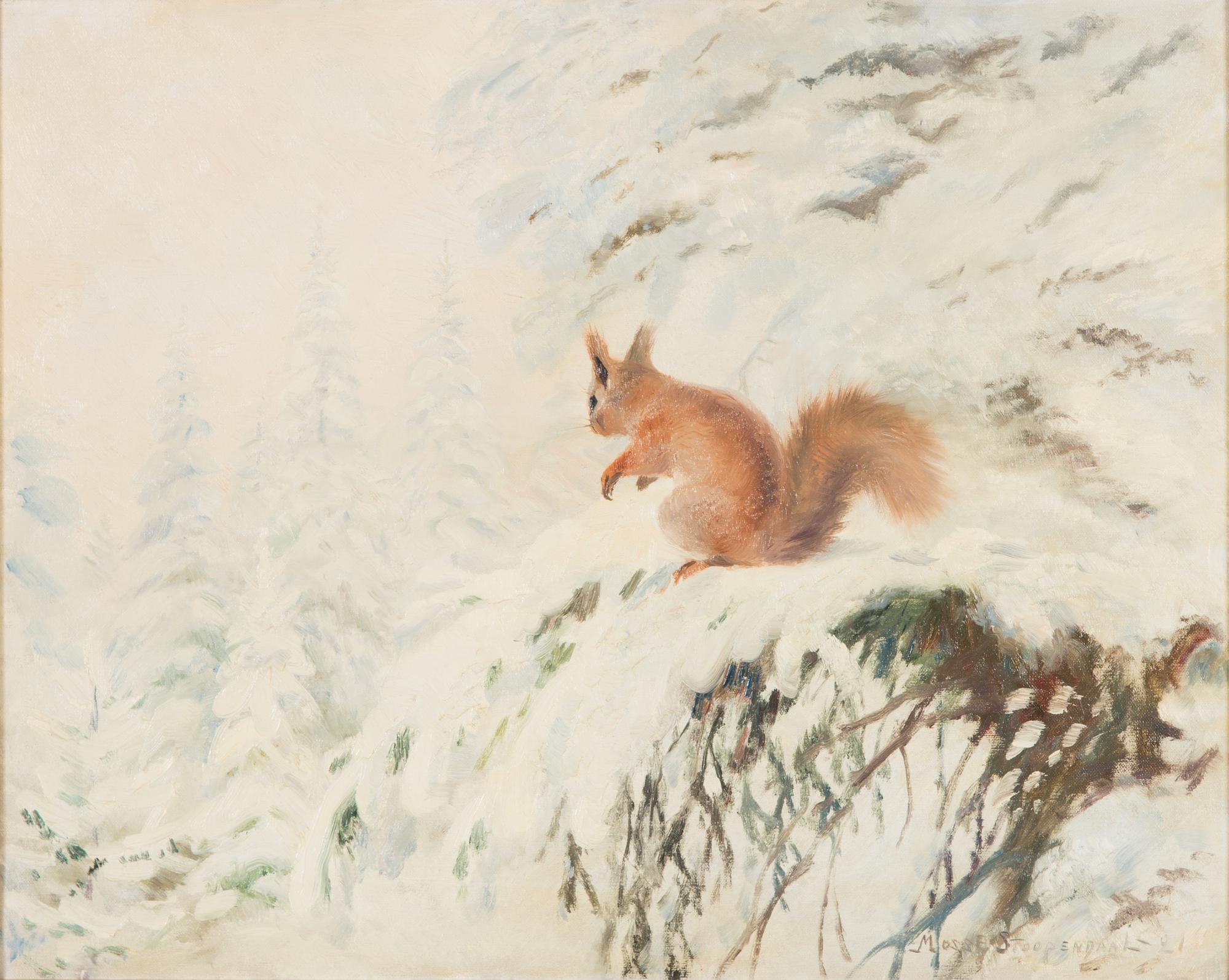 Mosse Stoopendaal, oil on canvas, signed and dated-21.