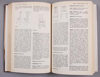 PARTI BÖCKER OCH HÄFTEN, 11 st, mest om möbler, bla "Snickare schatullmakare och ebenister i Stockholm" av Erik Andrén.