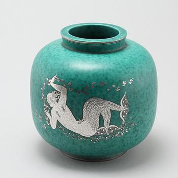 WILHELM KÅGE, vas, stengods, "Argenta", Gustavsberg, 1900-talets mitt.