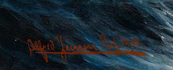 Alfred Jensen, olja på duk, signerad och daterad 1904.