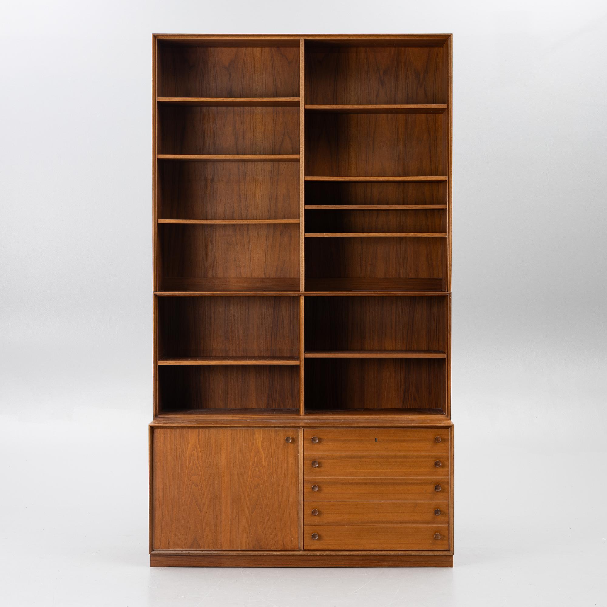 Yngvar Sandström, Bookcase/shelving system, 3 pieces, Seffle Möbelfabrik, second half of the 20th century.