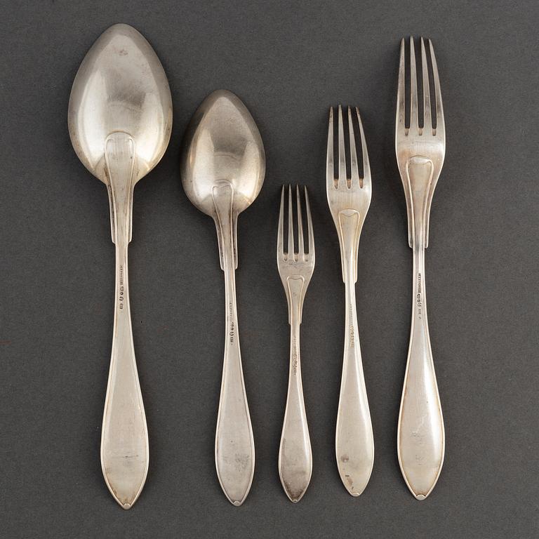 30 psc silver cutlery. CG Hallberg Stockholm 1915.