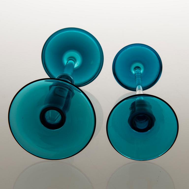 NANNY STILL, Nine 1960s 'Harlekiini' glass objects for Riihimäen Lasi, Finland 1958-1968.