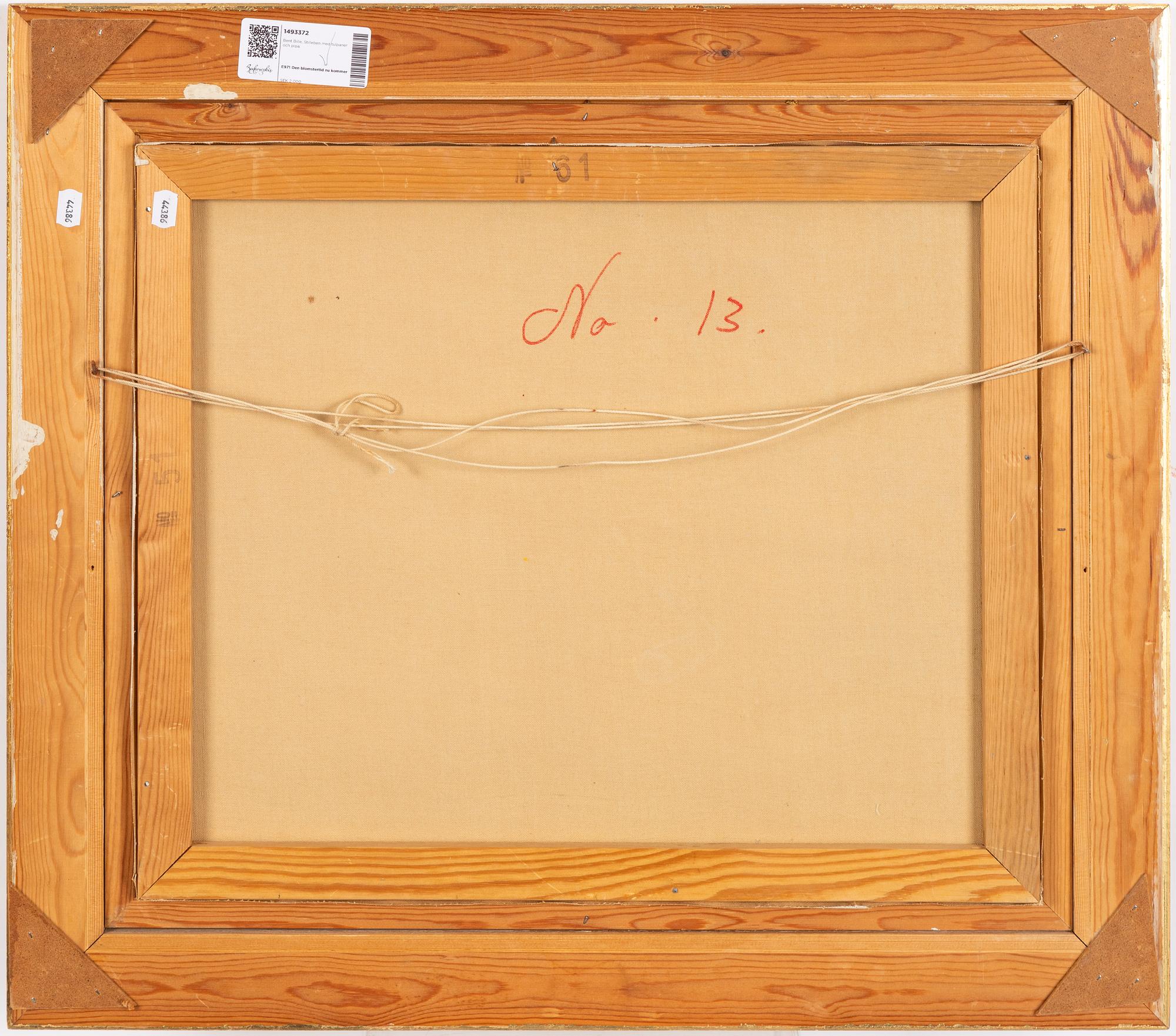 Bent Bille, Still life with tulip and pipe.