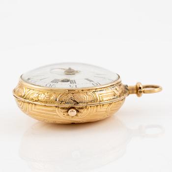 An 18k gold pocket watch by J. Ekeroth (watchmaker in Stockholm 1755-66).