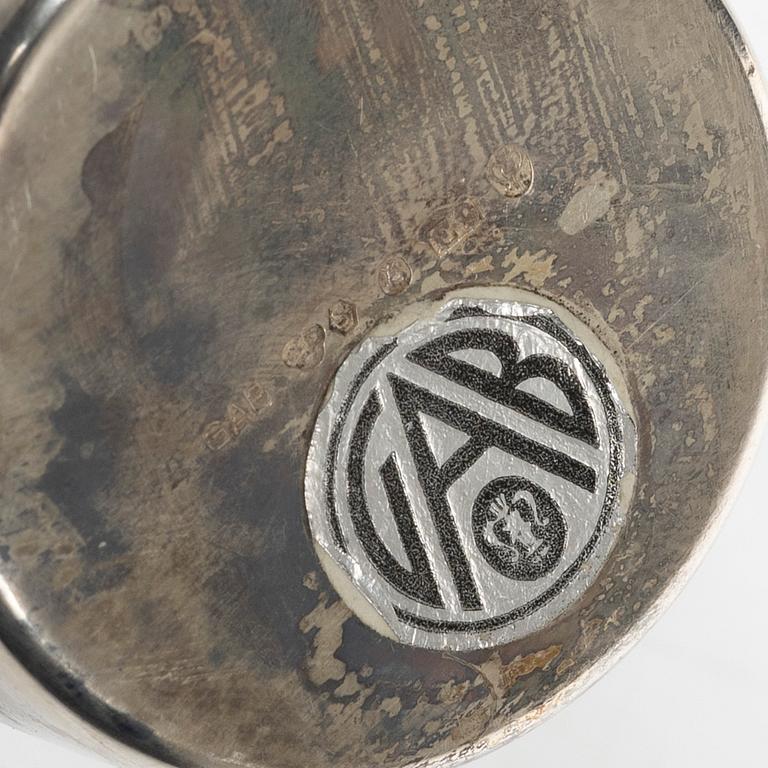 Six silver cups, GAB, Stockholm, 1953-55.