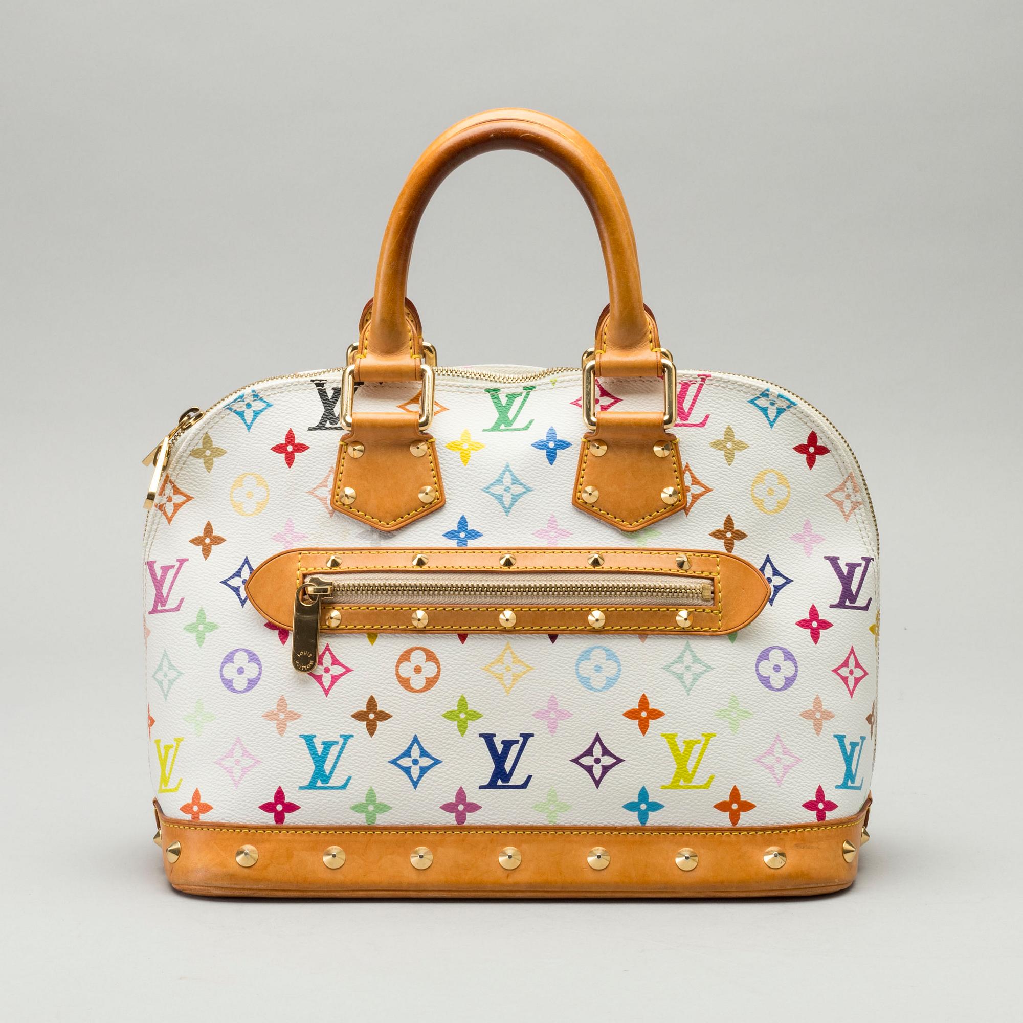 A LOUIS VUITTON ALMA BAG.