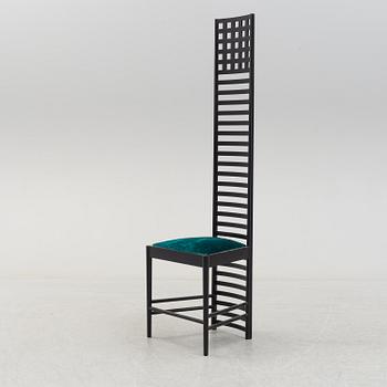 A 'Hill house 1' chair by Charles Rennie Macintosh for Cassina, Italy, designed in 1902, 21st century.