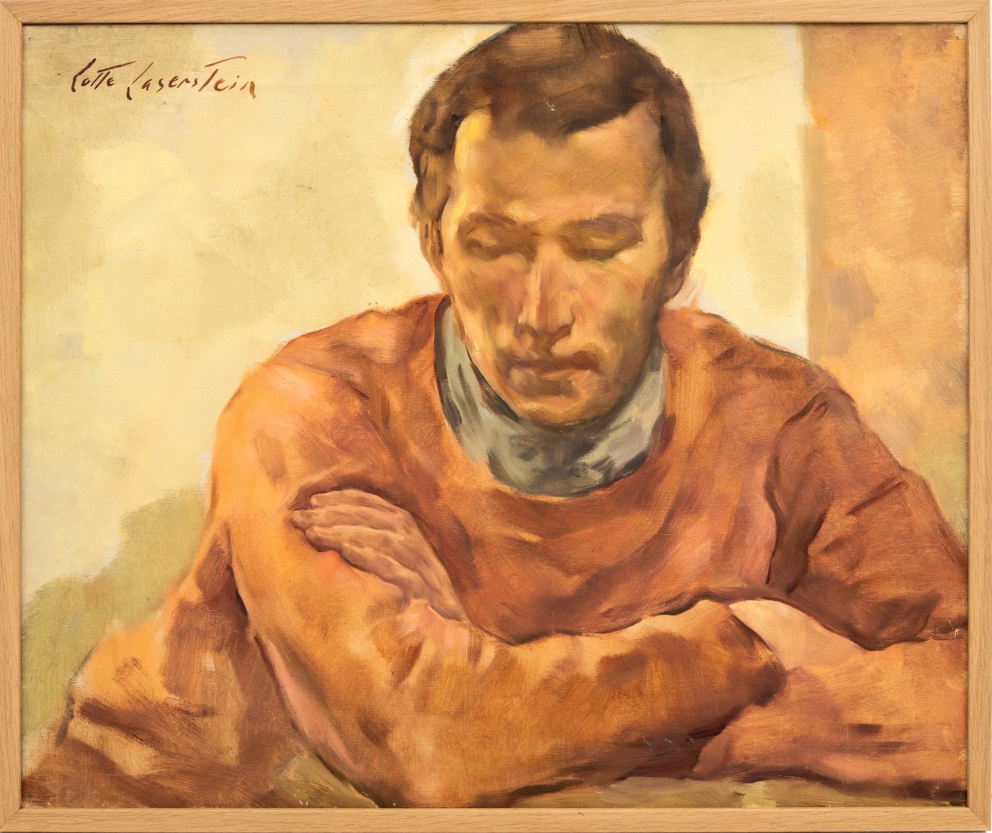 Lotte Laserstein, man i röd tröja.