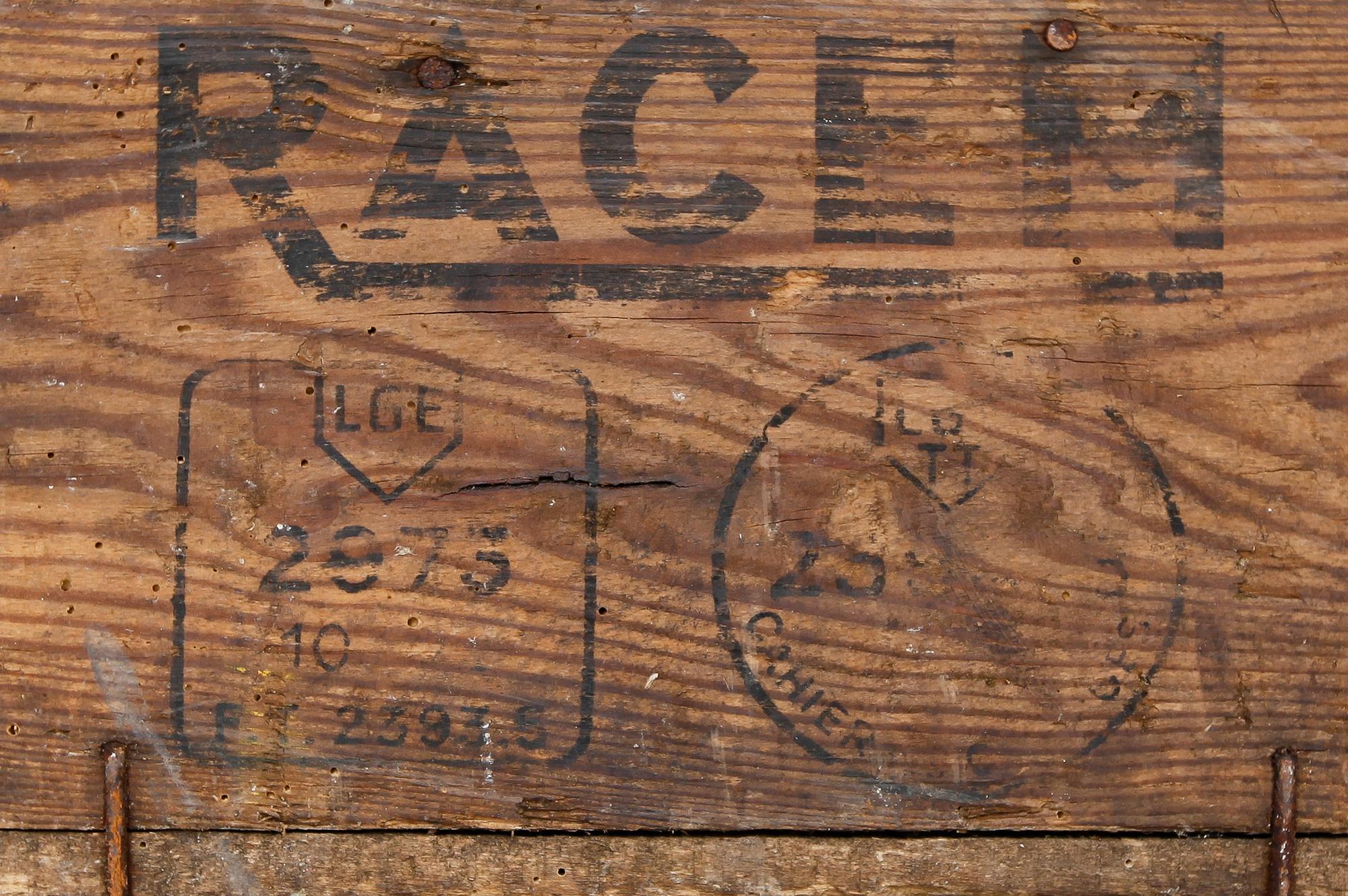 LÅDA SAMT DRICKABACK, 2 st, trä, SSA och Racem, 1900-tal.