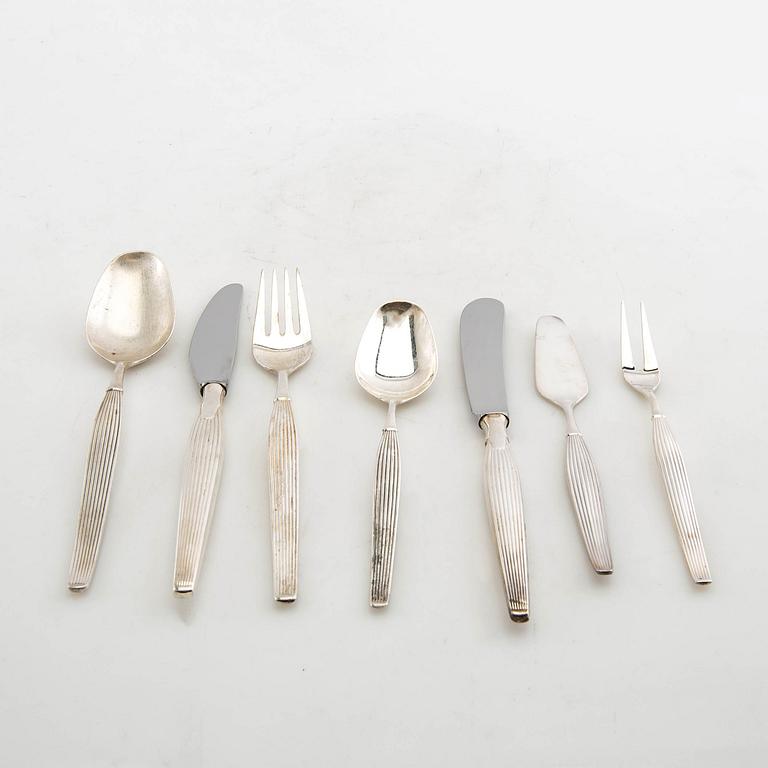 Henning Seidelin bestick 43 dlr "Savoy" nysilver Frigast Danmark 1900-talets mitt.