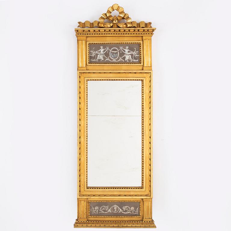 A late gustavian style mirror, first half of the 20th century.