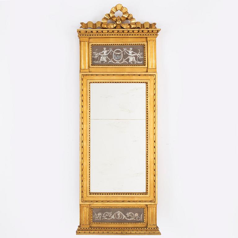 A late gustavian style mirror, first half of the 20th century.