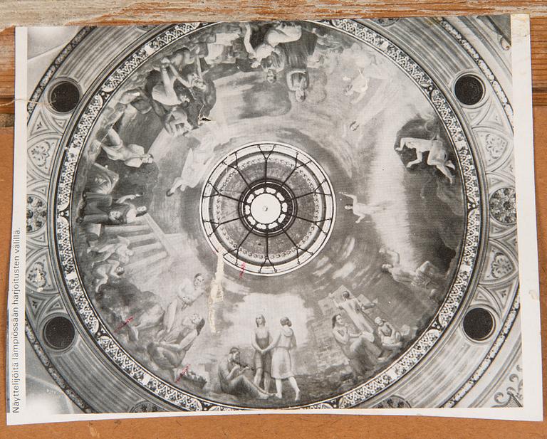 Yrjö Ollila, Sketch for the ceiling painting planned for the Finnish National Theatre.