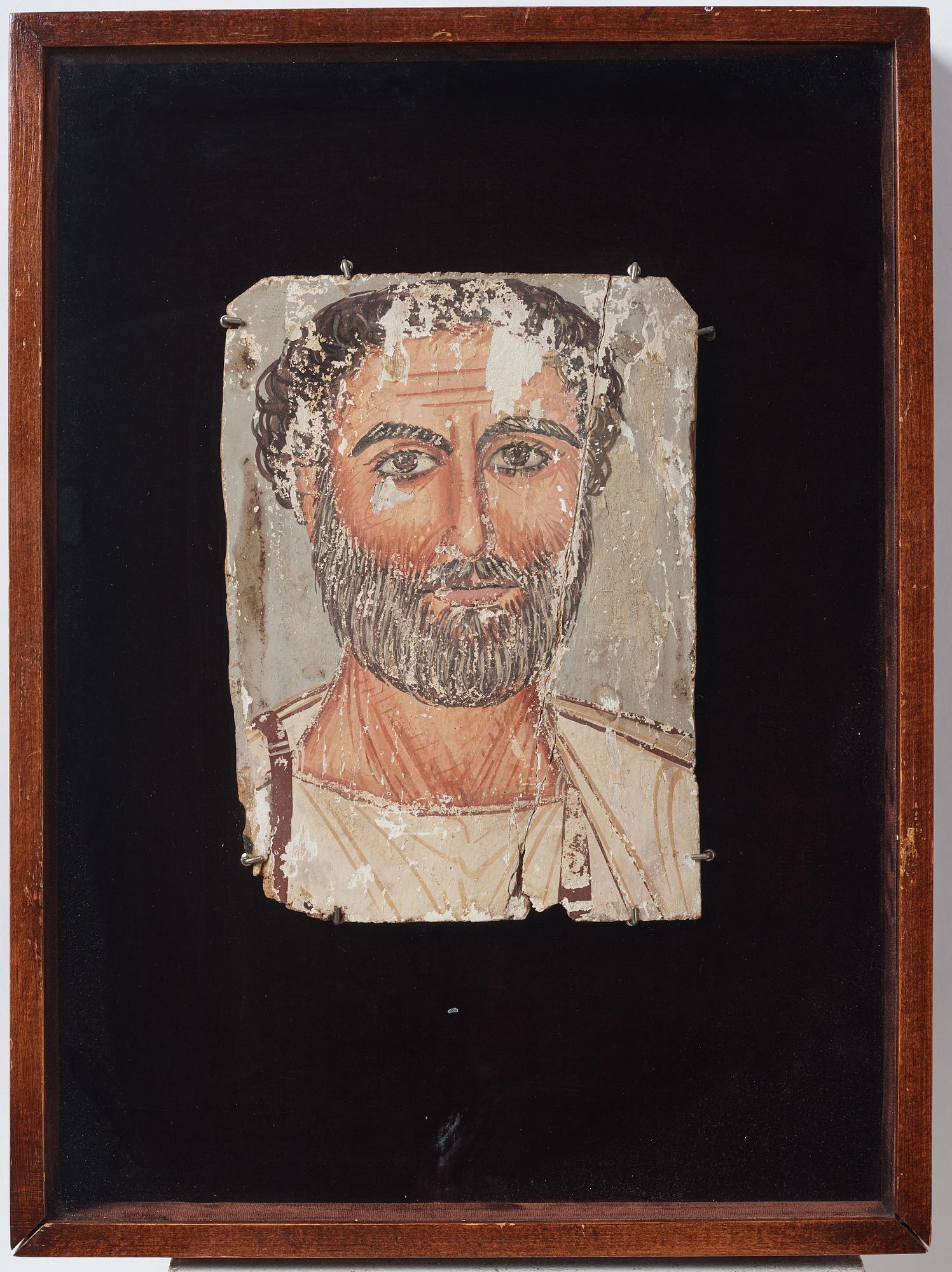 Del av kista, Egypten, Romersk period ca år 126-251 e Kr.