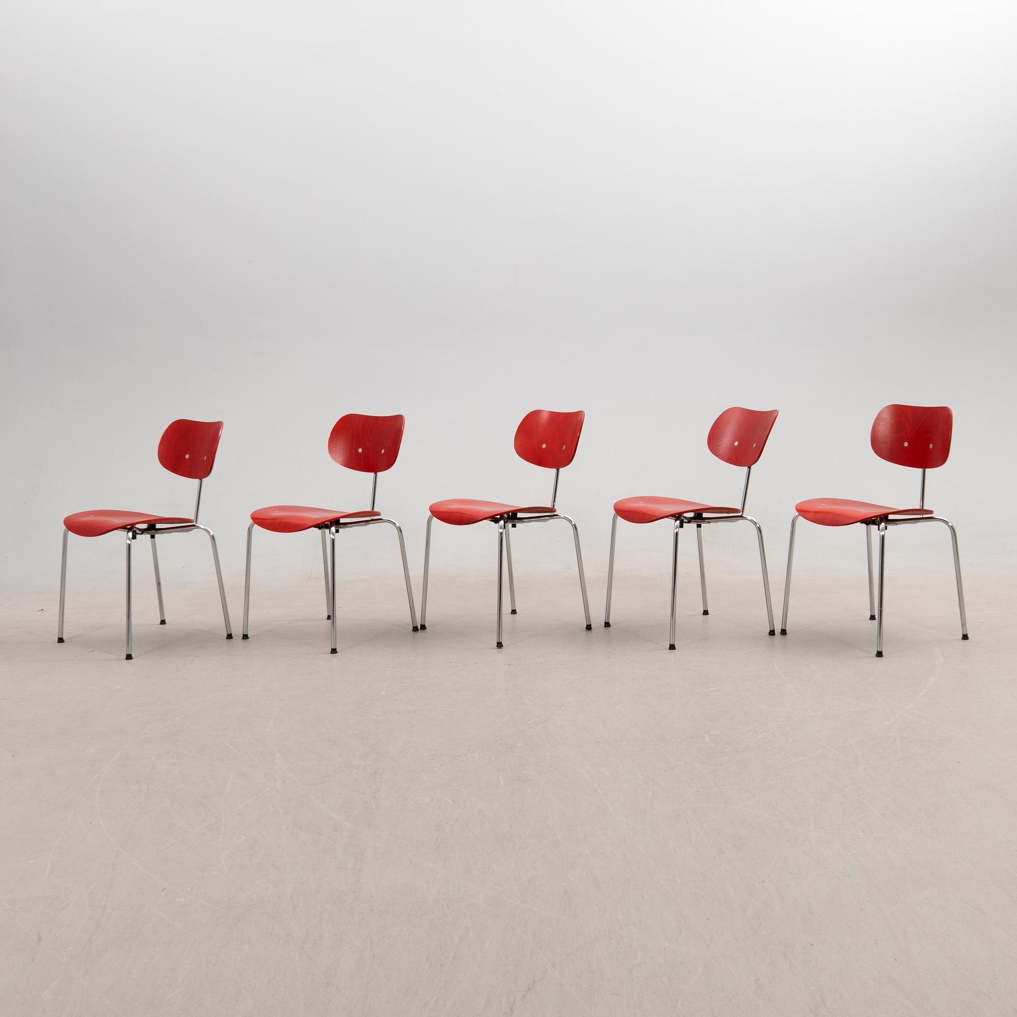 Egon Eiermann, stolar 5 st "SE 68", Wilde & Spieth 2000-tal.