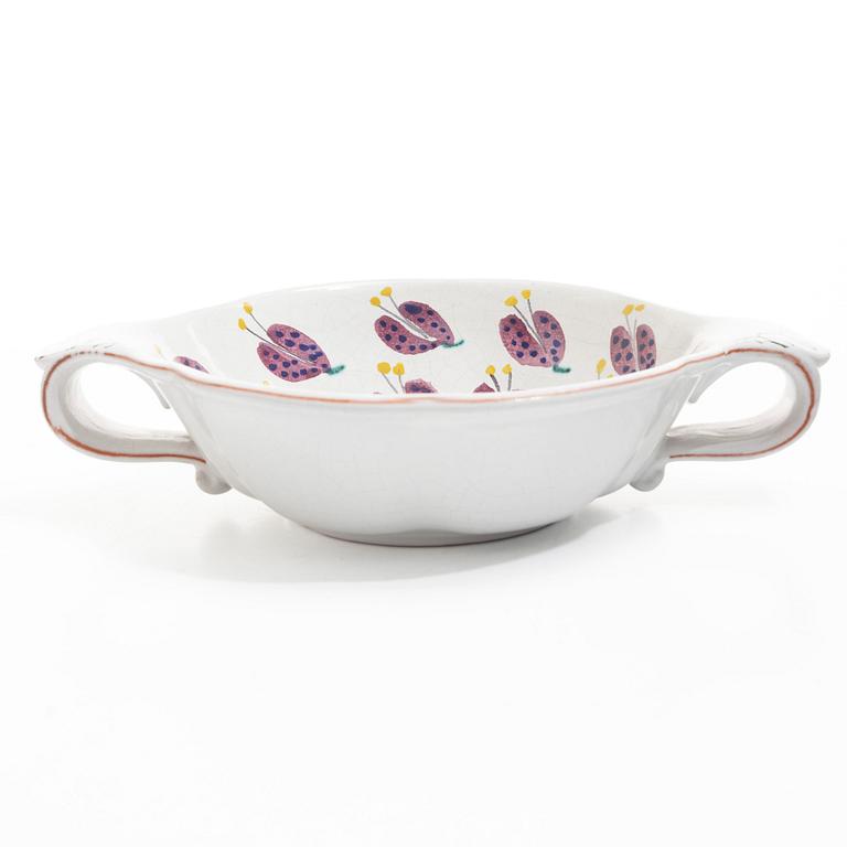 Stig Lindberg, Four faience service pieces, Gustavsberg Studio.