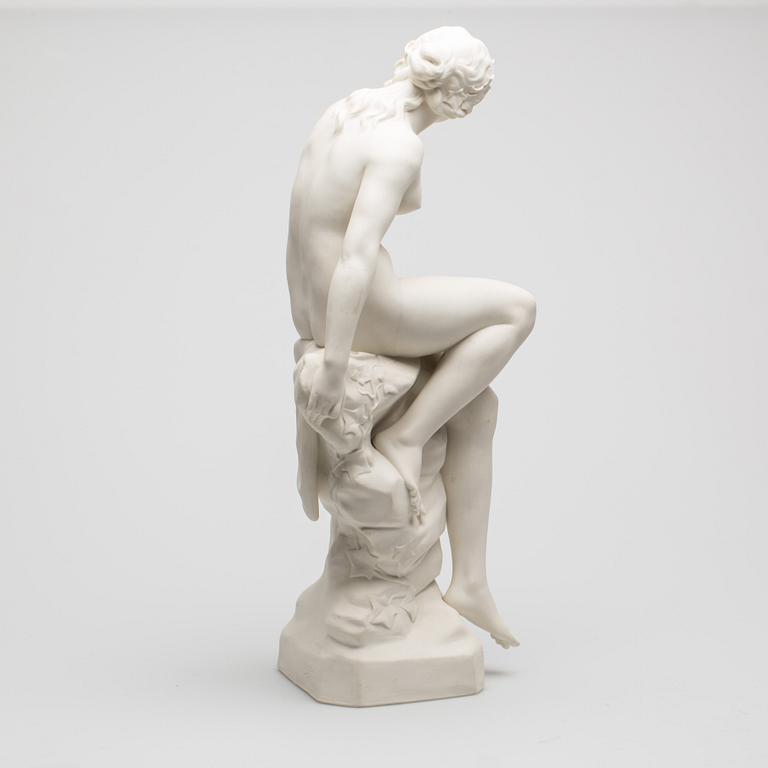 SKULPTUR, parian, Gustafsberg, 1914. Signerad G.E 1902 i gjutningen.