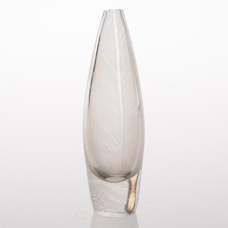 A Sulka Glass Vase, signed Tapio Wirkkala, Iiittala -57.