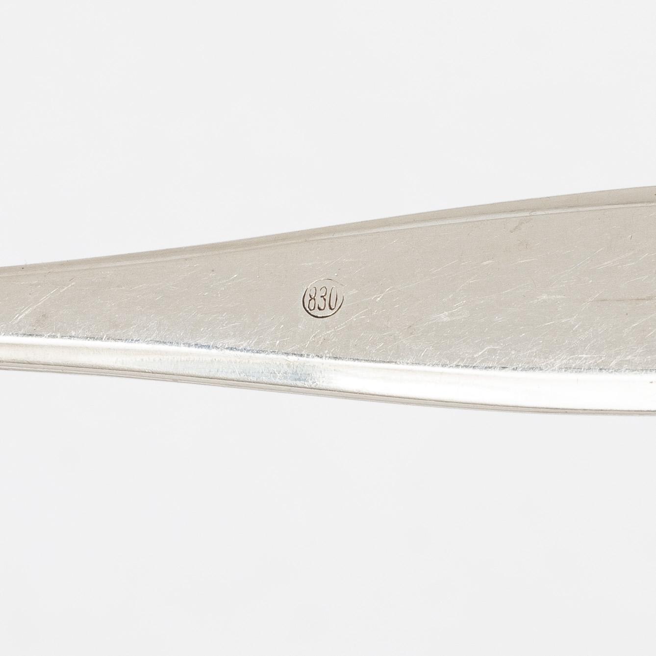 Fiskbestick, 12 delar, silver 830, Tyskland, Svenska importstämplar, 1900-tal.