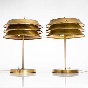 KAI RUOKONEN, a pair of 1970's table lamps for Orno.