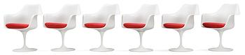 A set of six Eero Saarinen 'Tulip' chairs by Knoll International, USA.