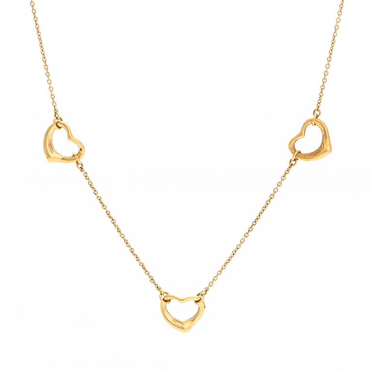 Tiffany & Co, Elsa Peretti, collier, "Open Heart", 18K guld.