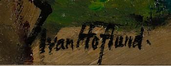 IVAN HOFLUND, olja på pannå, sign.