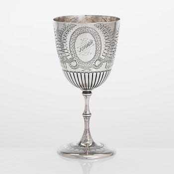 Horace Woodward & Co, a a sterling silver goblet, Birmingham, England 1877.