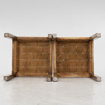 Axel Larsson, pallar, ett par, funkis, Bodafors, 1930-tal.