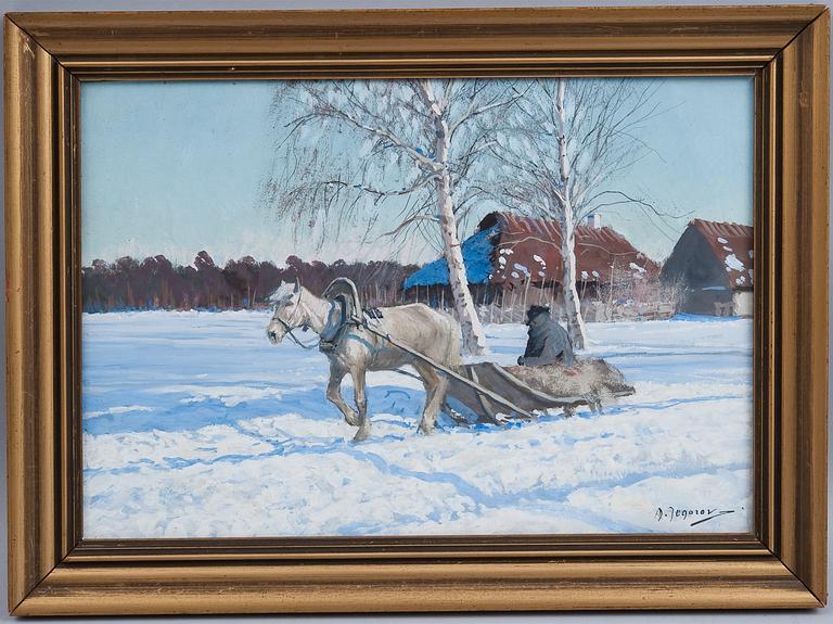 Andrei Afanasevich Jegorov, HORSE AND SLEIGH.
