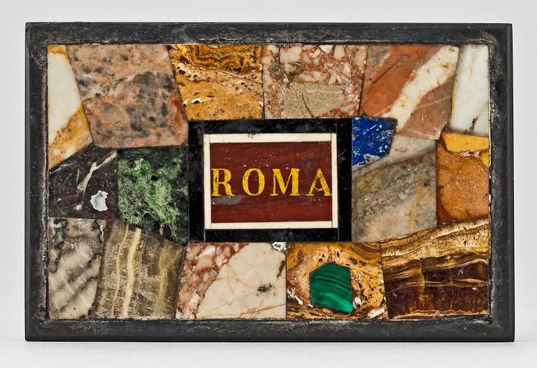 BREVPRESS, pietra dura, Rom, Italien, 1800-tal.