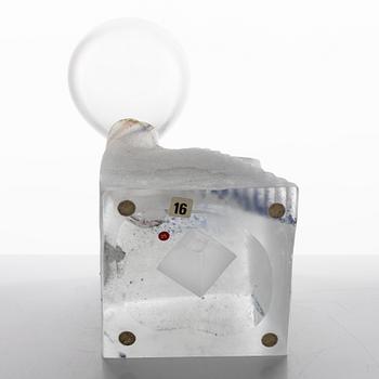 Bertil Vallien, skulptur, glas, Kosta Boda, signerad.