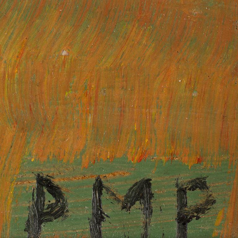 PRIMUS MORTIMER PETTERSSON, olja på pannå, sign.