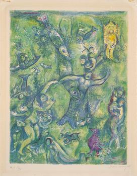 946A. Marc Chagall, "Abdullah discovered before him.." from "Four Tales from the Arabian Nights".