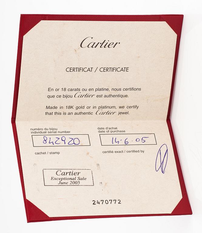 Cartier, Korvakorupari "Habana", 18K valkokultaa, briljanttihiottuja timantteja n. 11.22 ct yht. Merkitty Cartier 842920.