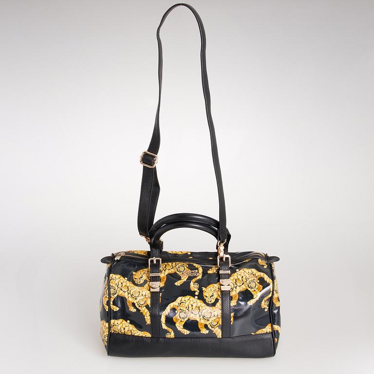 VERSACE, Hibiscus Leopard Print Duffel Bag.