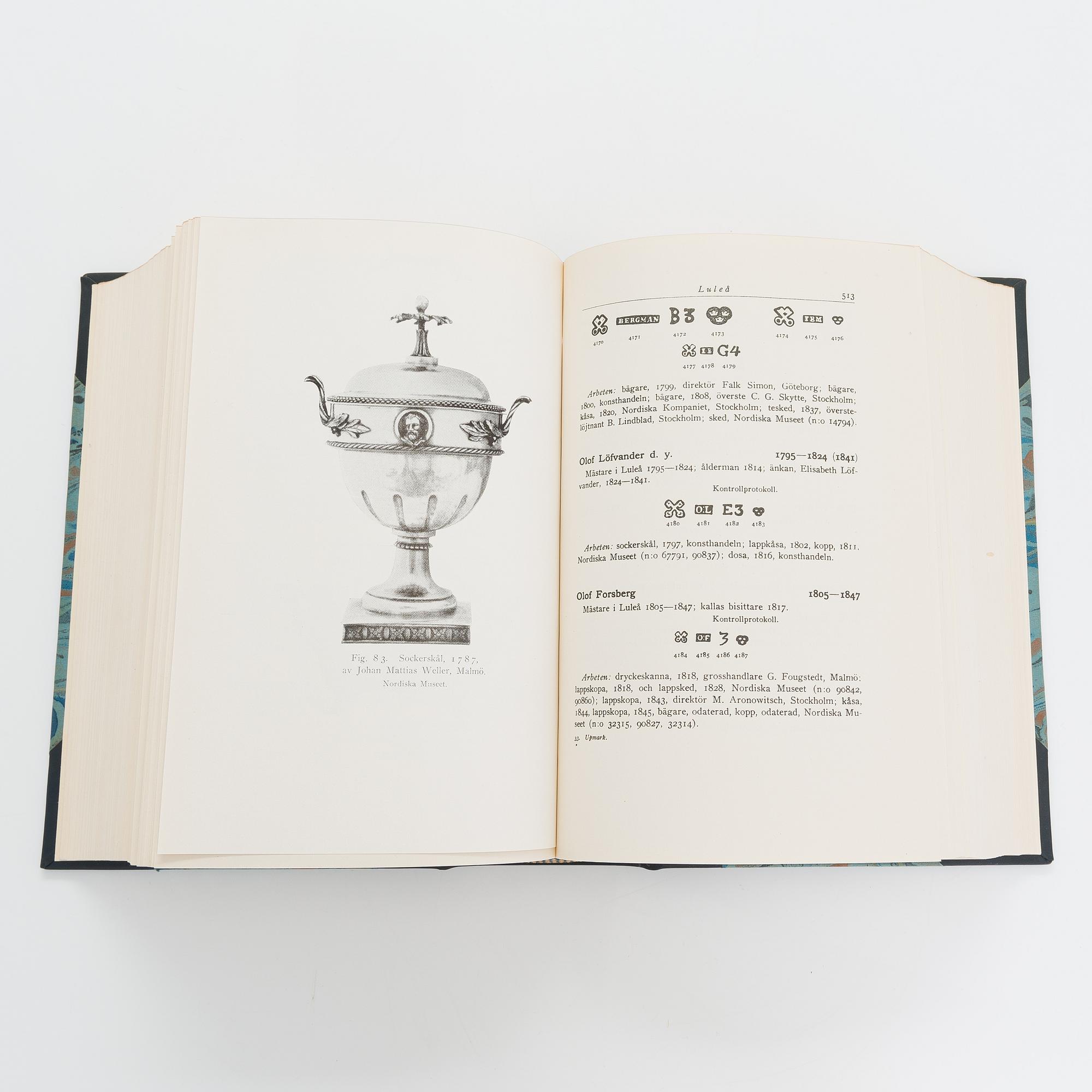 Five books about Finnish, Swedish and Danish silver and one with world gold hallmarks.