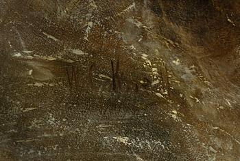 William Calcott Knell, attributed, Boats by the Coast.