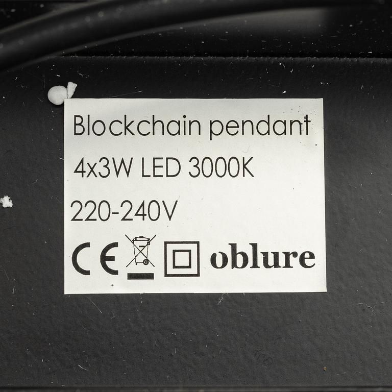 Markus Johansson, taklampa, "Blockchain pendant", Oblure, Göteborg.