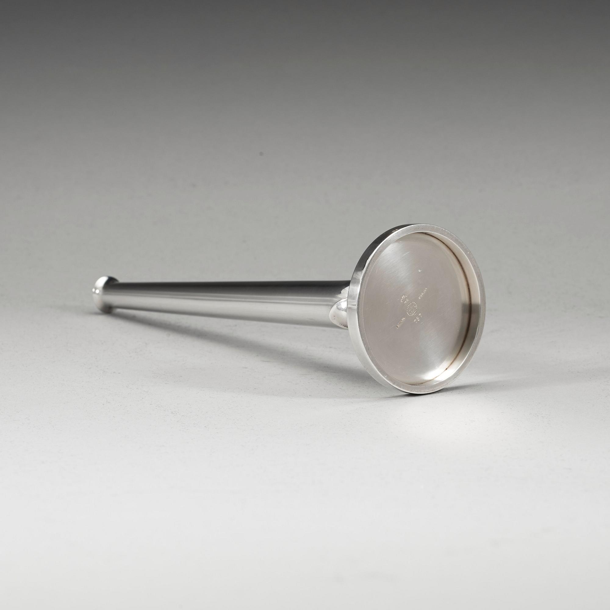 A Harald Nielsen sterling orchid vase, Georg Jensen, Copenhagen 1945-77.