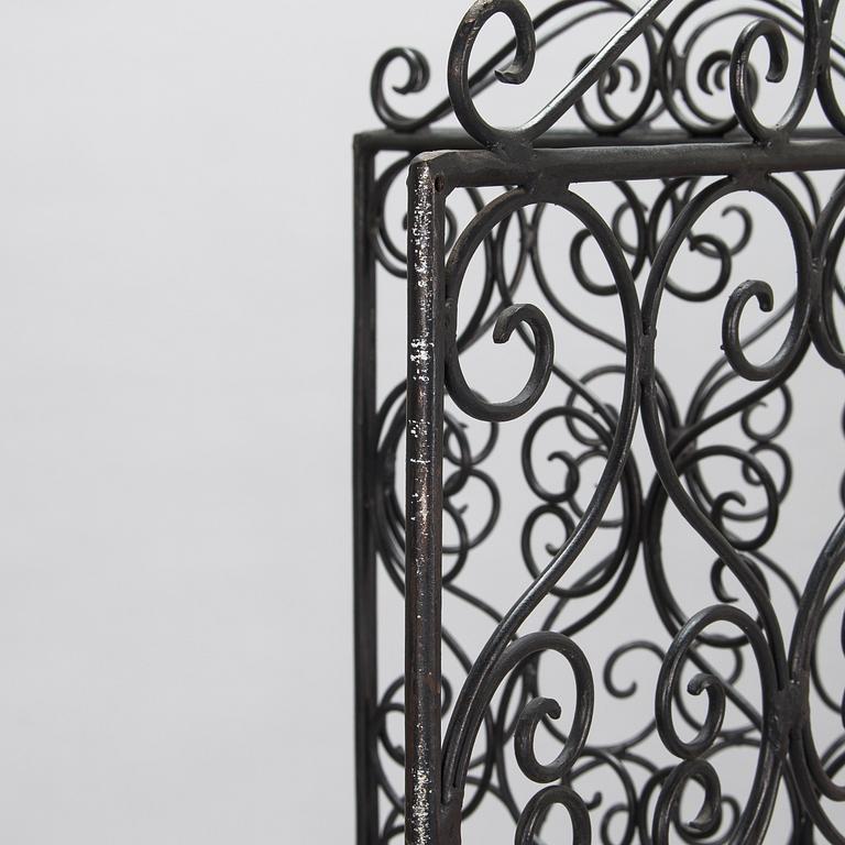 A five-piece folding screen, late 20th century.
