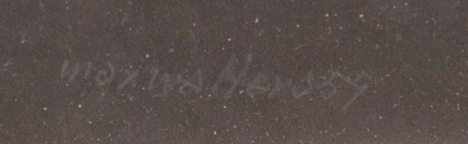 Max Walter Svanberg, gold on black signed and dated 59.