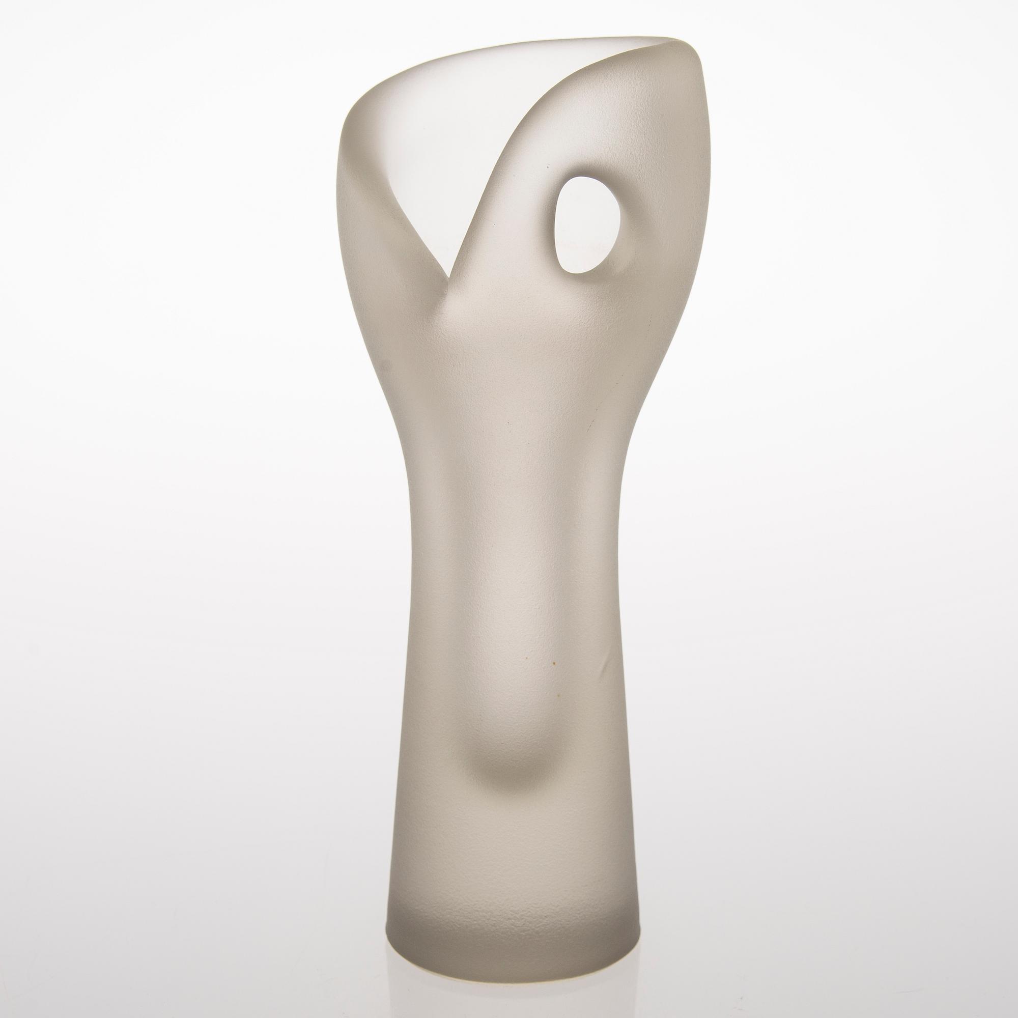 A 'Devil's Fist' glass sculpture with unclear signature.
