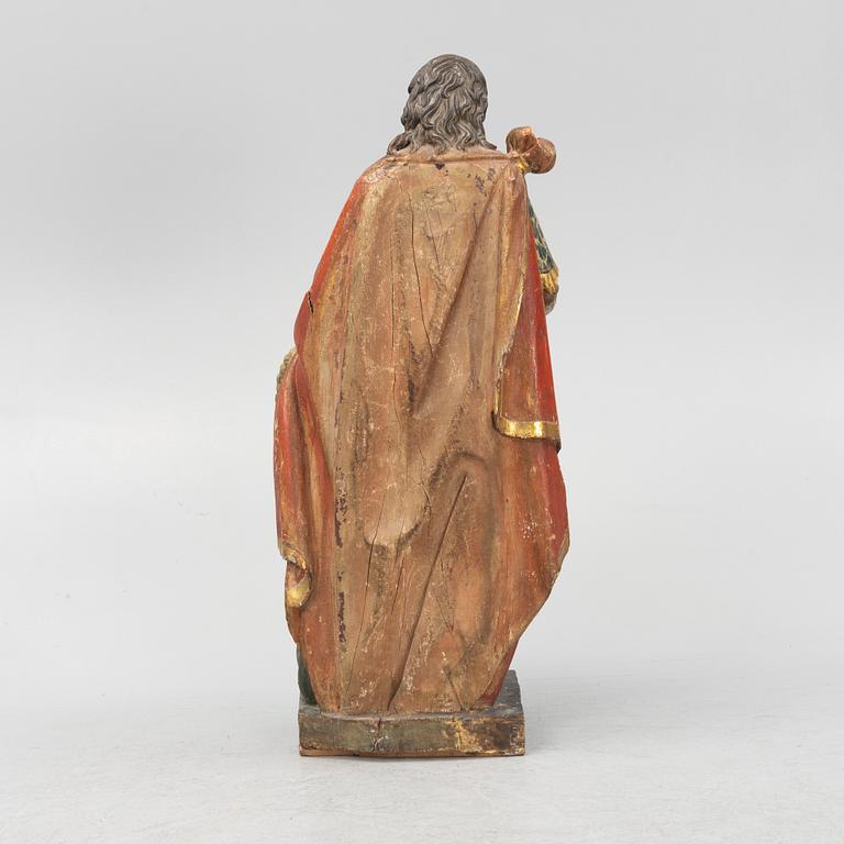 Skulptur, föreställande "Johannes döparen", Sydeuropa, 1700-tal.